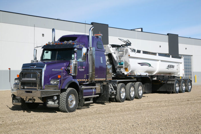 Nelson Bros end dump equipment